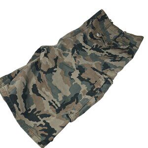 Levis Camouflage Cargo Shorts Size 42‎ Multiple Pockets Zipper Fly Cotton Blend